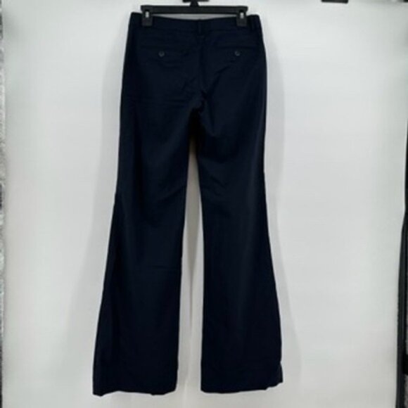 Theory Women's Navy Blue Wool Blend Flare Leg Dress Pants Size 4 - Picture 3 of 10